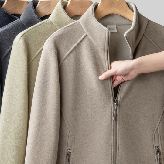 Avslappnad passform för män avslappnad jacka med plyschfoder