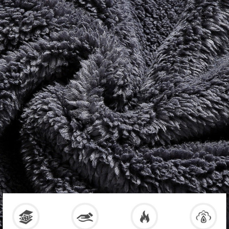 Avslappnad passform för män avslappnad jacka med plyschfoder