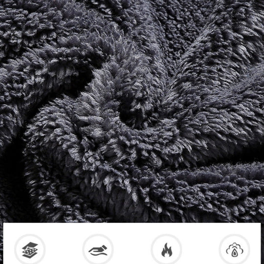 Avslappnad passform för män avslappnad jacka med plyschfoder