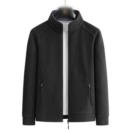Avslappnad passform för män avslappnad jacka med plyschfoder