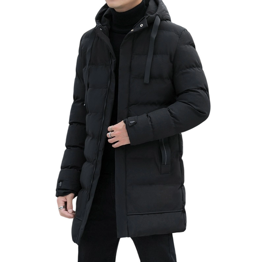 🔈🔈Produits d'hiver utiles - 50 % de réduction ❄️😎Doudoune mi-longue pour homme avec capuche