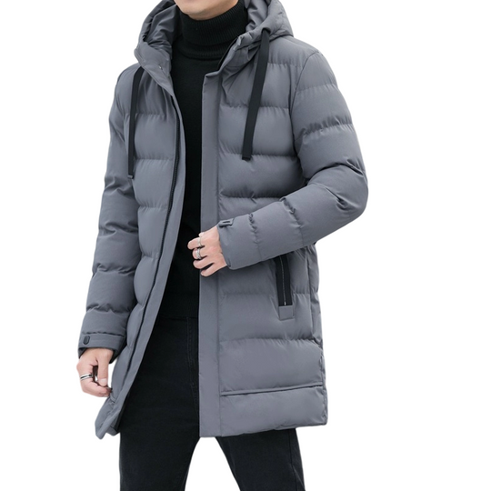 🔈🔈Produits d'hiver utiles - 50 % de réduction ❄️😎Doudoune mi-longue pour homme avec capuche