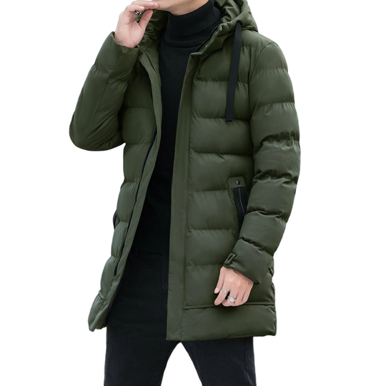 🔈🔈Produits d'hiver utiles - 50 % de réduction ❄️😎Doudoune mi-longue pour homme avec capuche