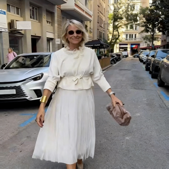 📢📢50 % de réduction !! ⏰Ensemble deux pièces composé d'un haut à manches longues en tricot pour femme et d'une robe sans manches
