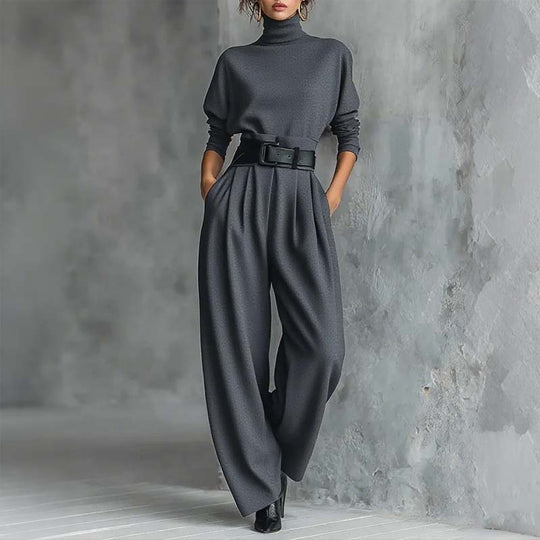 👚 50% DE RÉDUCTION ! 🎉 Ensemble Femme Col Roulé – Élégant, Confortable & Coupe Moderne 👖📦