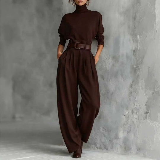 👚 50% DE RÉDUCTION ! 🎉 Ensemble Femme Col Roulé – Élégant, Confortable & Coupe Moderne 👖📦