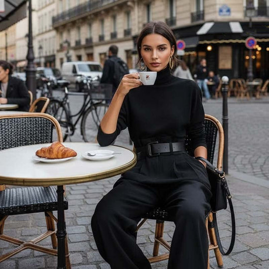 👚 50% DE RÉDUCTION ! 🎉 Ensemble Femme Col Roulé – Élégant, Confortable & Coupe Moderne 👖📦