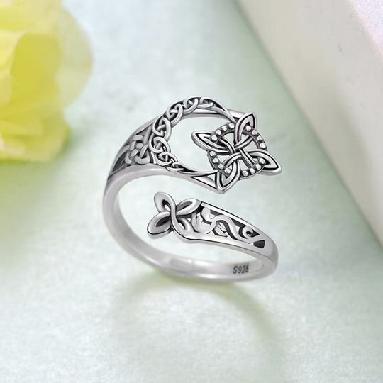 💍Valentine's Day Early Bird Special💕Celtic Knot Ring – Open Adjustable Design, Timeless Symbolism & Hypoallergenic ✨