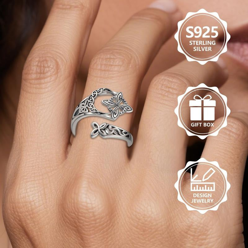 💍Valentine's Day Early Bird Special💕Celtic Knot Ring – Open Adjustable Design, Timeless Symbolism & Hypoallergenic ✨