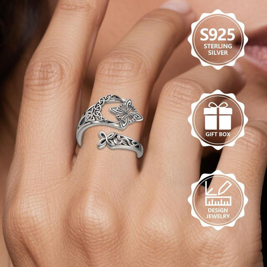 💍Valentine's Day Early Bird Special💕Celtic Knot Ring – Open Adjustable Design, Timeless Symbolism & Hypoallergenic ✨