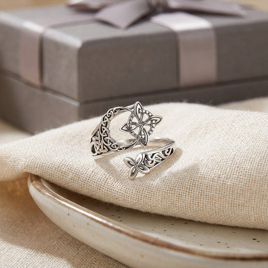 💍Valentine's Day Early Bird Special💕Celtic Knot Ring – Open Adjustable Design, Timeless Symbolism & Hypoallergenic ✨