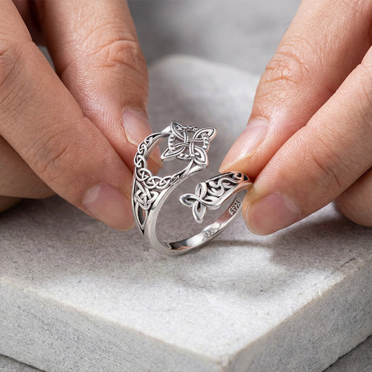 💍Valentine's Day Early Bird Special💕Celtic Knot Ring – Open Adjustable Design, Timeless Symbolism & Hypoallergenic ✨