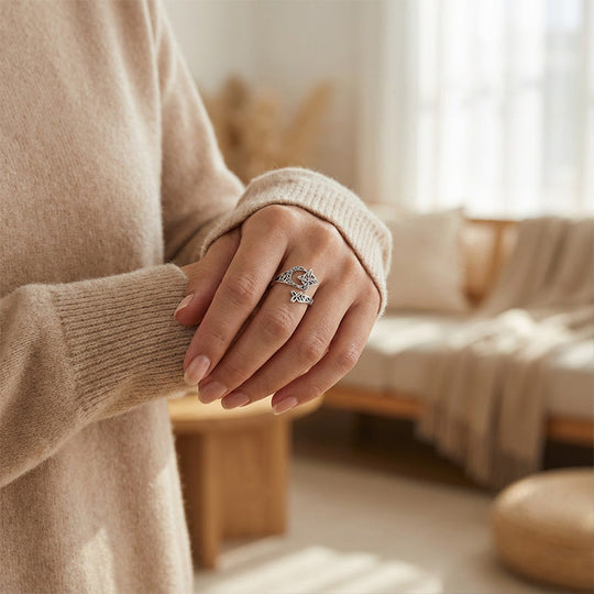 💍Valentine's Day Early Bird Special💕Celtic Knot Ring – Open Adjustable Design, Timeless Symbolism & Hypoallergenic ✨