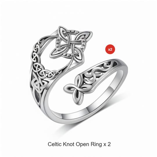💍Valentine's Day Early Bird Special💕Celtic Knot Ring – Open Adjustable Design, Timeless Symbolism & Hypoallergenic ✨
