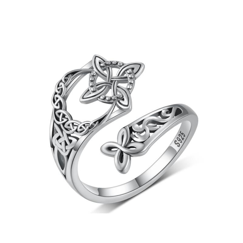 💍Valentine's Day Early Bird Special💕Celtic Knot Ring – Open Adjustable Design, Timeless Symbolism & Hypoallergenic ✨