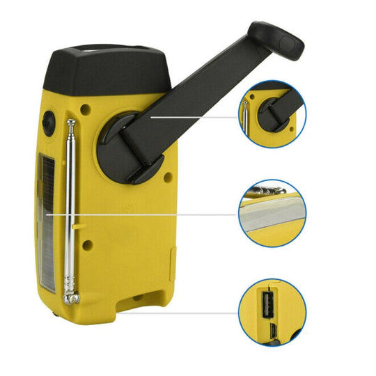 Multifunctionele Draagbare Noodradio op Zonne-energie