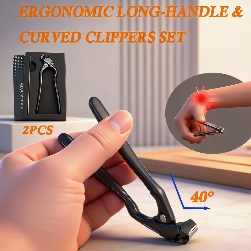 ⏳ 50% OFF – LAST DAY! 📢 Stainless Steel Nail Clipper with Curved Precision Blades – Effortless for Thick Nails & Seniors! ✂️✨