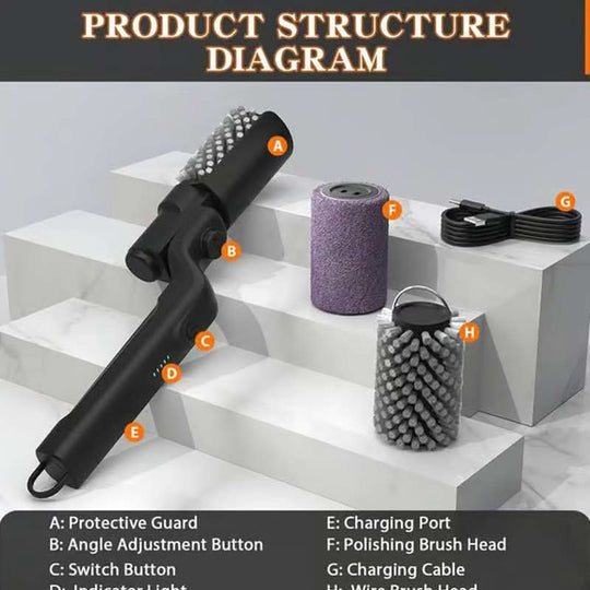 🍖Cordless Electric BBQ Brush Cleaner – Deep Cleaning, Long Handle & Rechargeable🔋