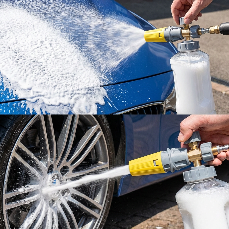 🧼 50% OFF NOW! 🚗 High-Pressure Foam Cannon – Thick Foam Coverage, Adjustable Spray & Fits All Standard Pressure Washers 💦