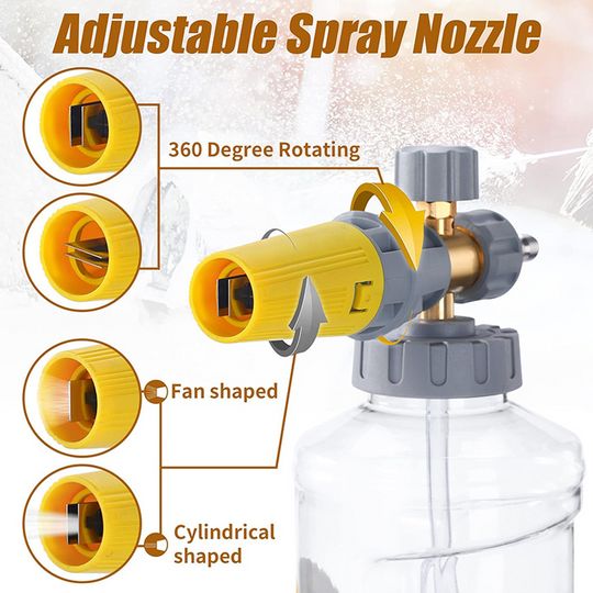 🧼 50% OFF NOW! 🚗 High-Pressure Foam Cannon – Thick Foam Coverage, Adjustable Spray & Fits All Standard Pressure Washers 💦