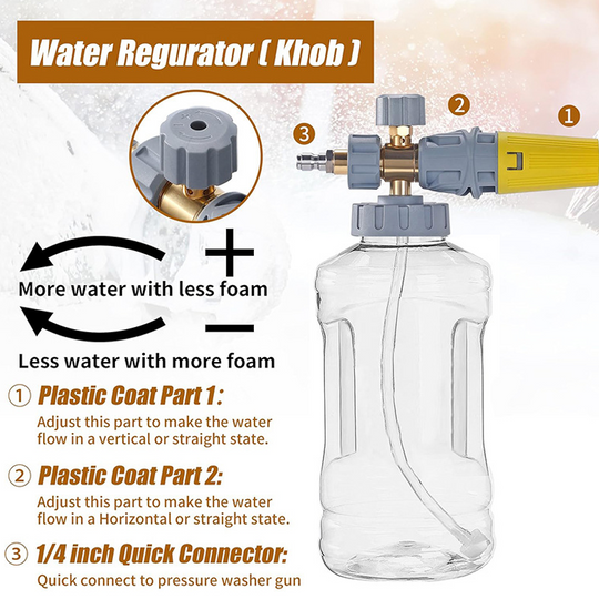 🧼 50% OFF NOW! 🚗 High-Pressure Foam Cannon – Thick Foam Coverage, Adjustable Spray & Fits All Standard Pressure Washers 💦