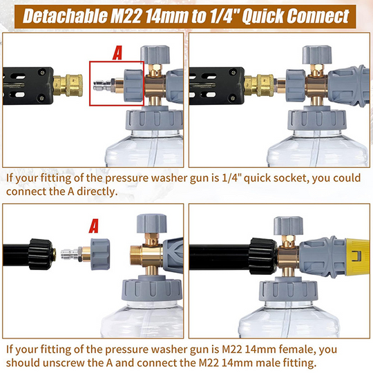 🧼 50% OFF NOW! 🚗 High-Pressure Foam Cannon – Thick Foam Coverage, Adjustable Spray & Fits All Standard Pressure Washers 💦
