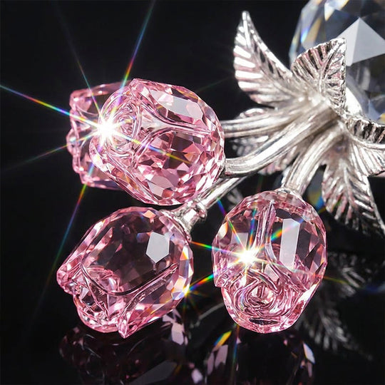 💖Valentine's Day Special: 50% OFF🌹Everlasting Crystal Rose Flower Figurine in Vase🌸