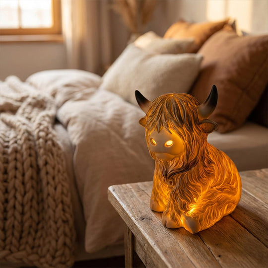 🔥🎁New arrival 50% OFF💥🐮 The Cozy Highland Glow: Highland Cattle Lamp