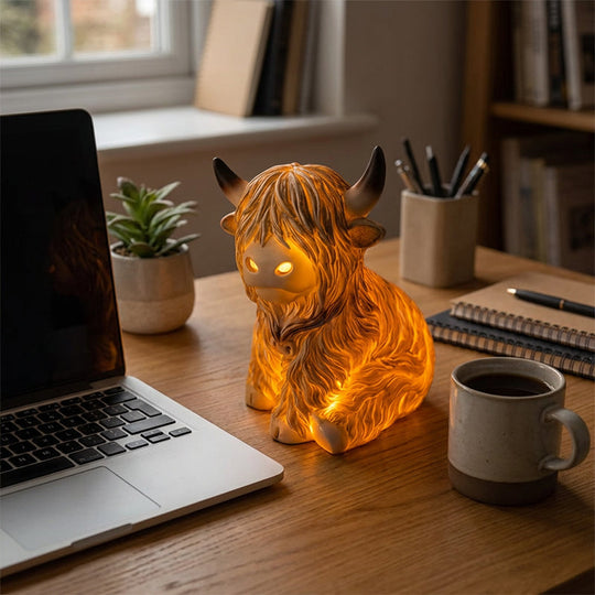 🔥🎁New arrival 50% OFF💥🐮 The Cozy Highland Glow: Highland Cattle Lamp
