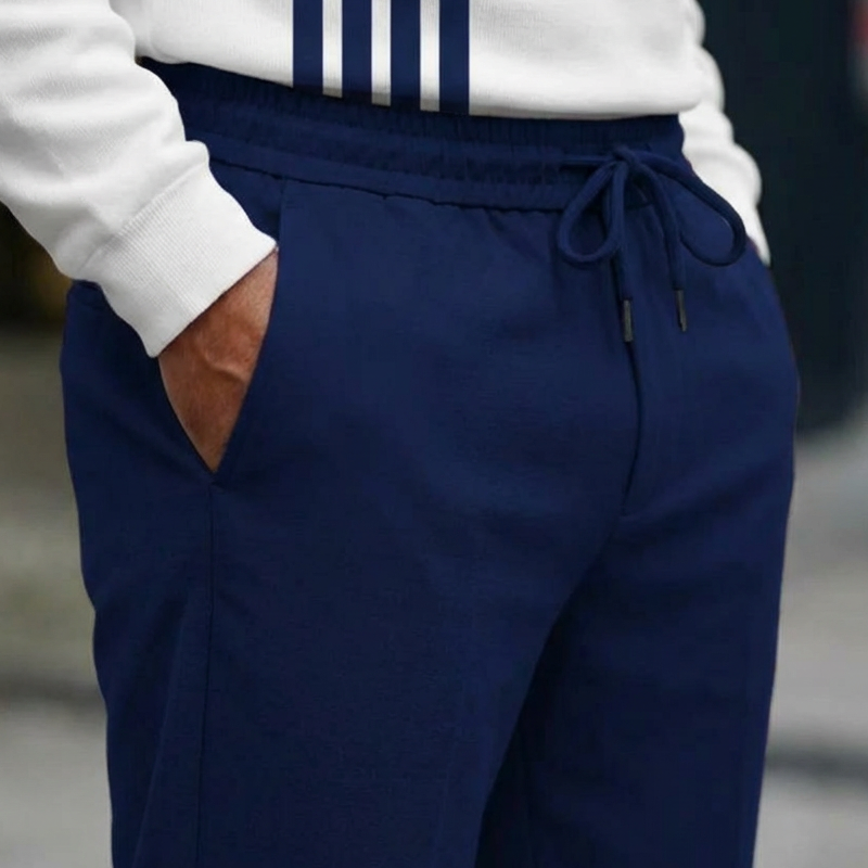💎 50% DE RÉDUCTION ! 💎 Ensemble Homme Imprimé Graphique – Pull à Col Quart-Zip & Pantalon Assorti, Coupe Décontractée & Tissu Respirant 👕🌿