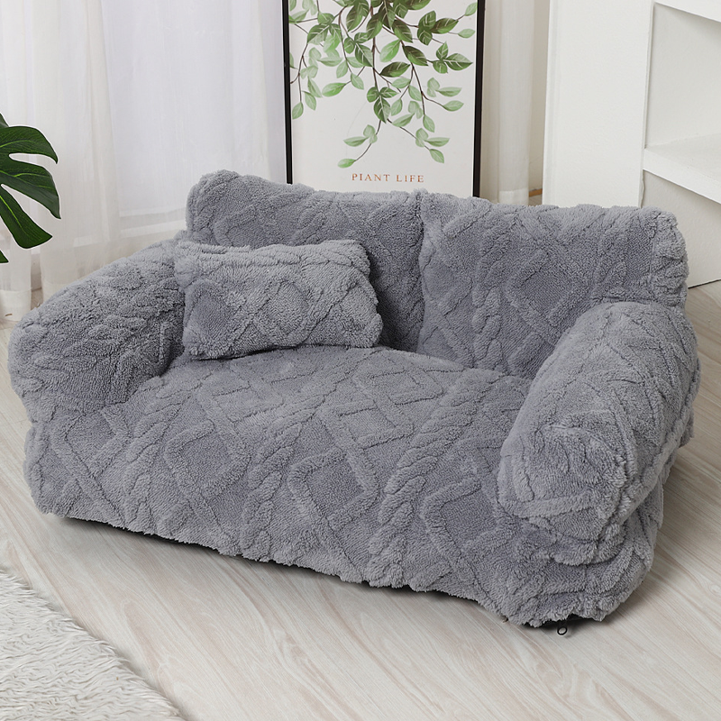 ✨🔥Plush Calming Pet Sofa Bed with Removable Cover🛋️