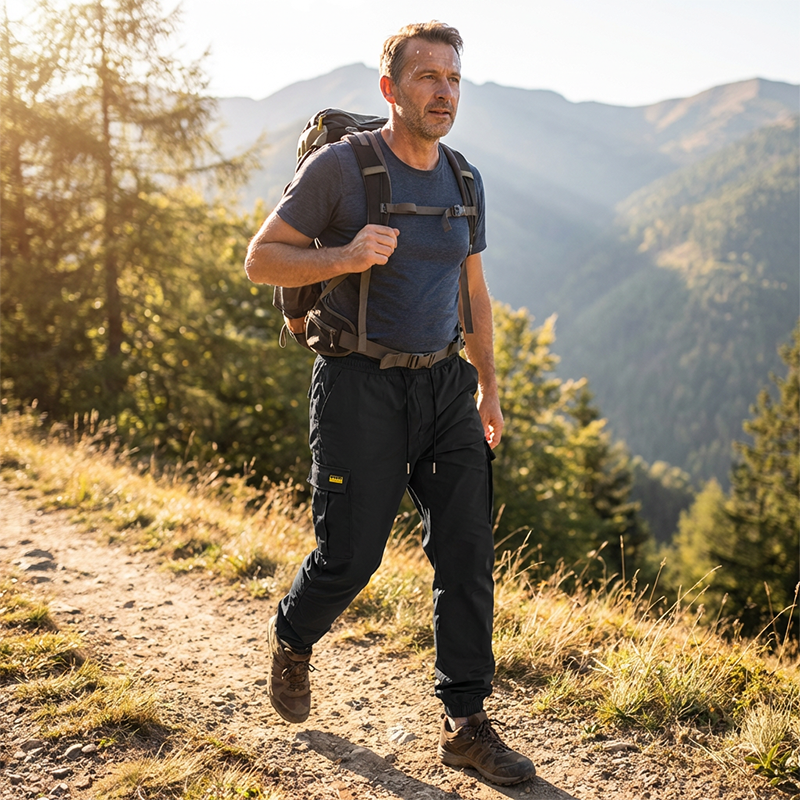 Men's Cargo Joggers – Drawstring Waist & Tapered Fit