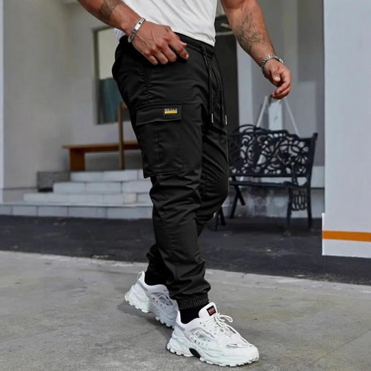 Men's Cargo Joggers – Drawstring Waist & Tapered Fit
