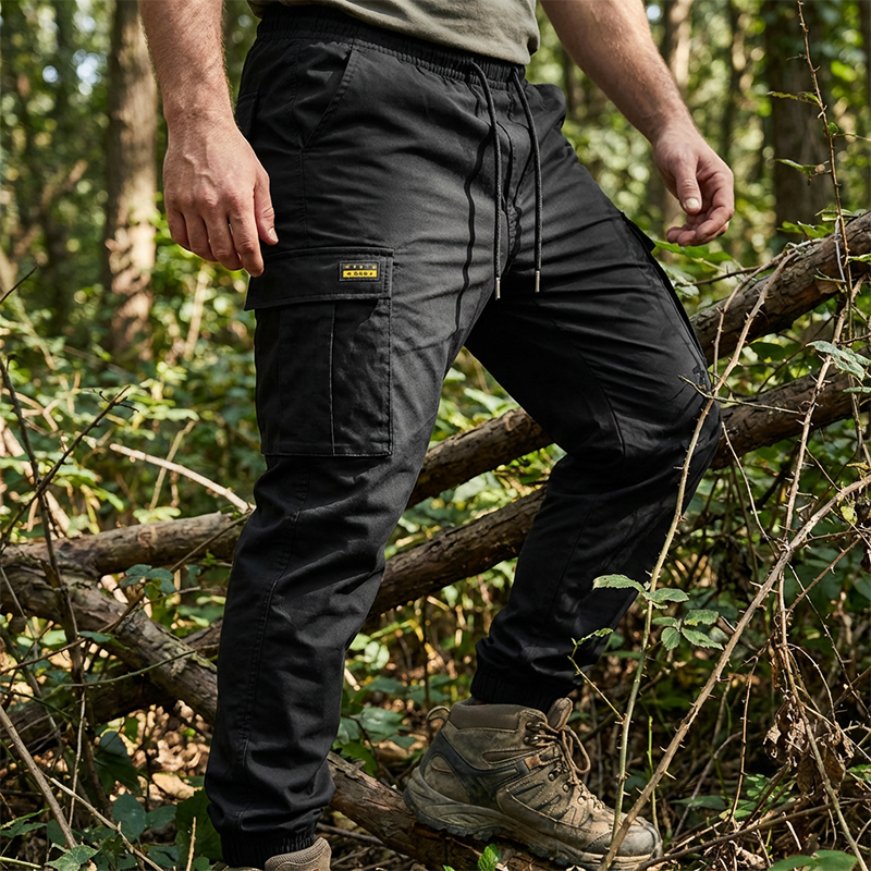 Men's Cargo Joggers – Drawstring Waist & Tapered Fit