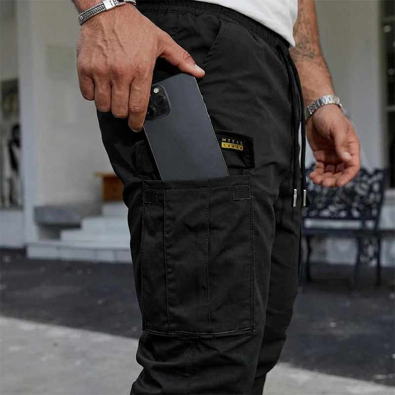 Men's Cargo Joggers – Drawstring Waist & Tapered Fit