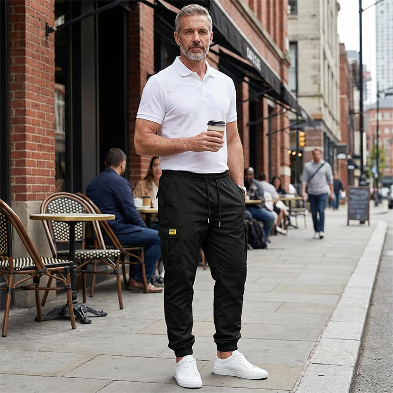 Men's Cargo Joggers – Drawstring Waist & Tapered Fit