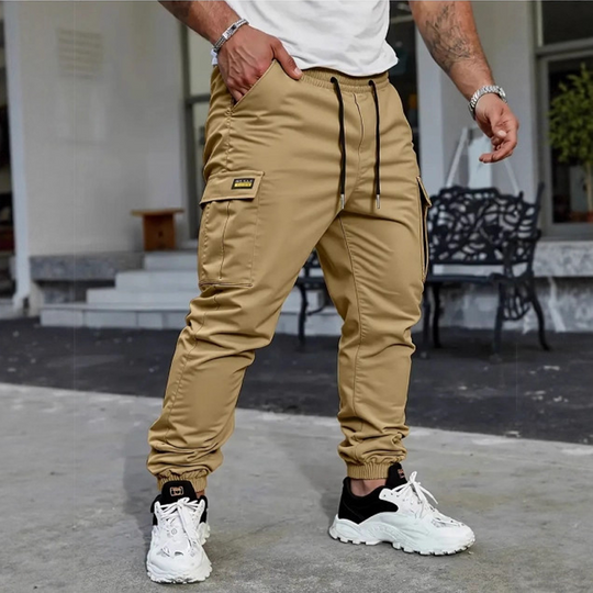 Men's Cargo Joggers – Drawstring Waist & Tapered Fit