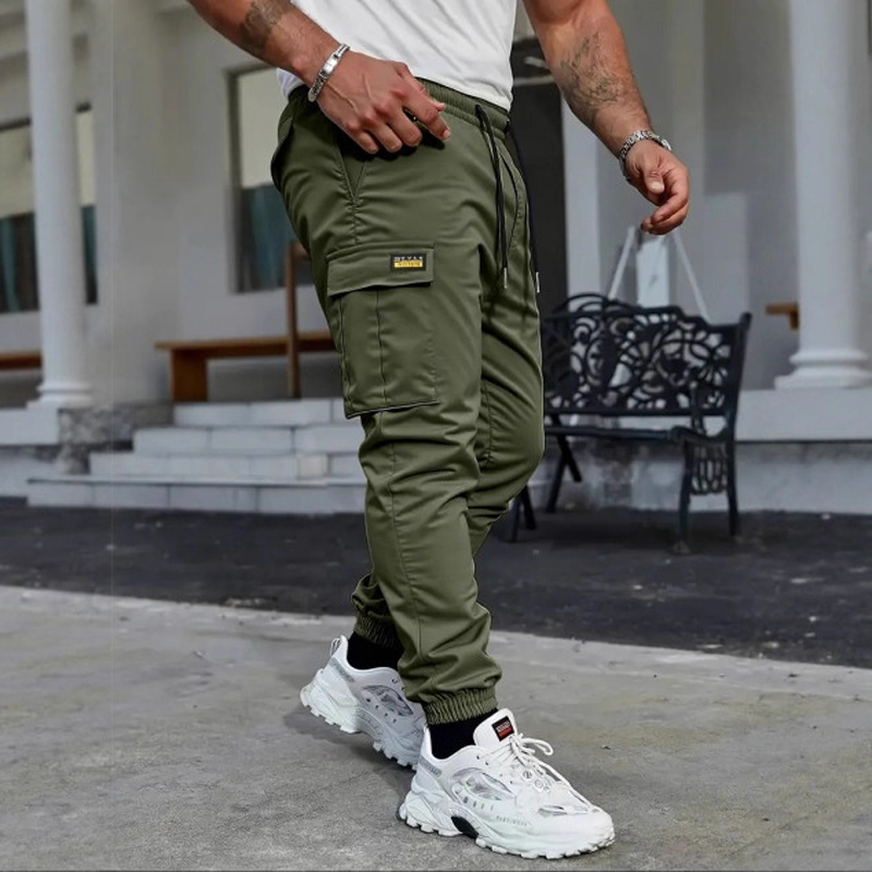 Men's Cargo Joggers – Drawstring Waist & Tapered Fit