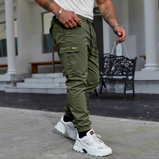 Men's Cargo Joggers – Drawstring Waist & Tapered Fit