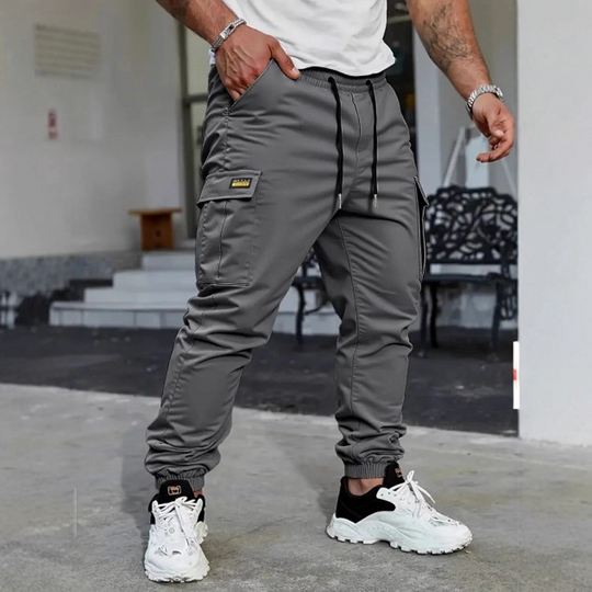 Men's Cargo Joggers – Drawstring Waist & Tapered Fit