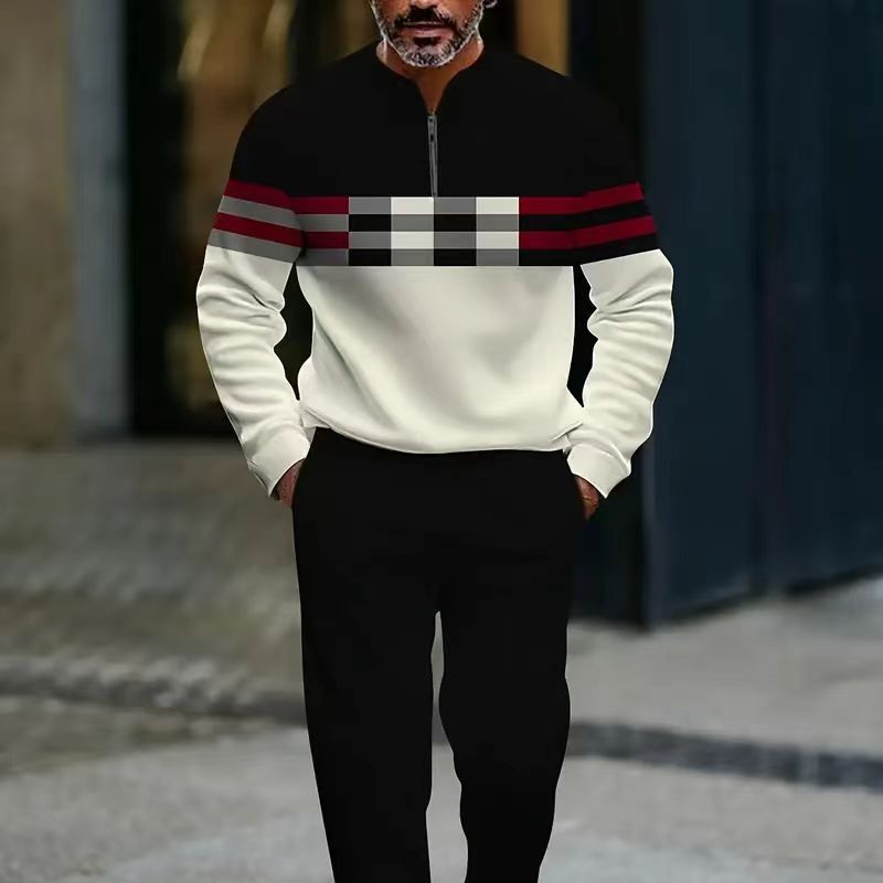 🔥🧵 Men's Graphic Print Pullover & Pants Set – Bold streetwear style. Ultimate comfort for lounging or errands. 🎨👖 Complete look, zero effort. Shop now!