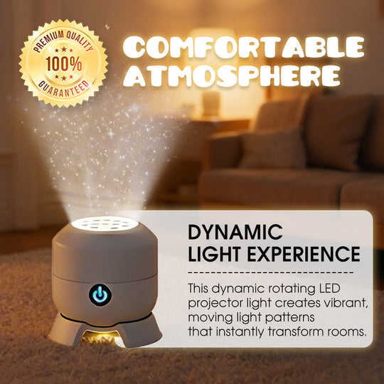 🎉Dynamic Rotating LED Projector Light – Auto Rotating Dynamic Effect, Bright & Soft Lighting, Wide Application for Party & Home Decor ✨