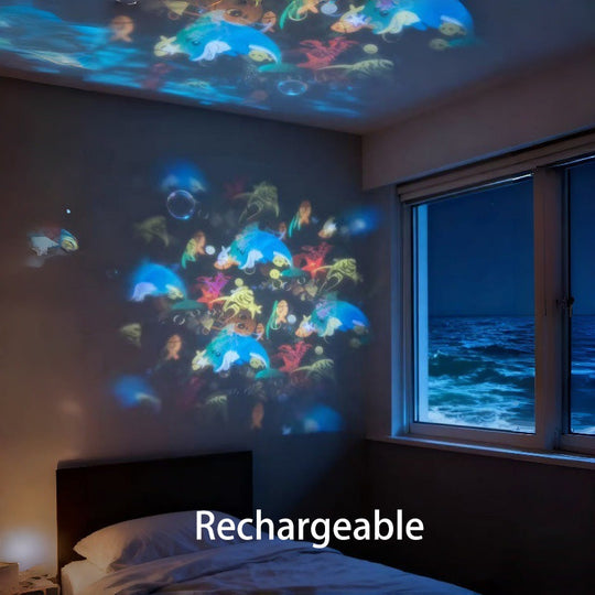 🎉Dynamic Rotating LED Projector Light – Auto Rotating Dynamic Effect, Bright & Soft Lighting, Wide Application for Party & Home Decor ✨