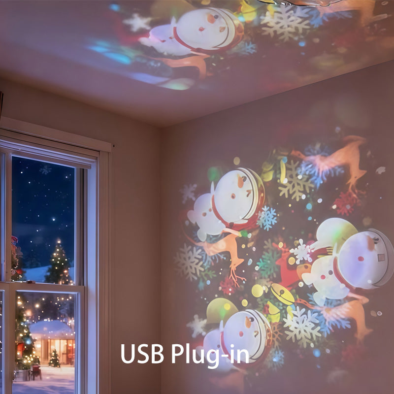 🎉Dynamic Rotating LED Projector Light – Auto Rotating Dynamic Effect, Bright & Soft Lighting, Wide Application for Party & Home Decor ✨