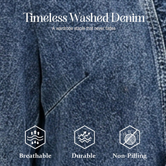 🎁New arrival 50% OFF💥Women's Ruffle Trim Open-Front Denim Jacket