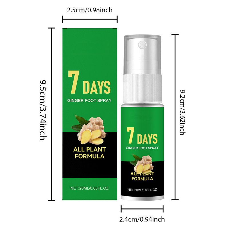 🔥LAST DAY - BUY 2 GET 1 FREE!🏆FootGlow 7-Day Ginger Foot Exfoliating Spray🌿Fast Shipping 🚚💨