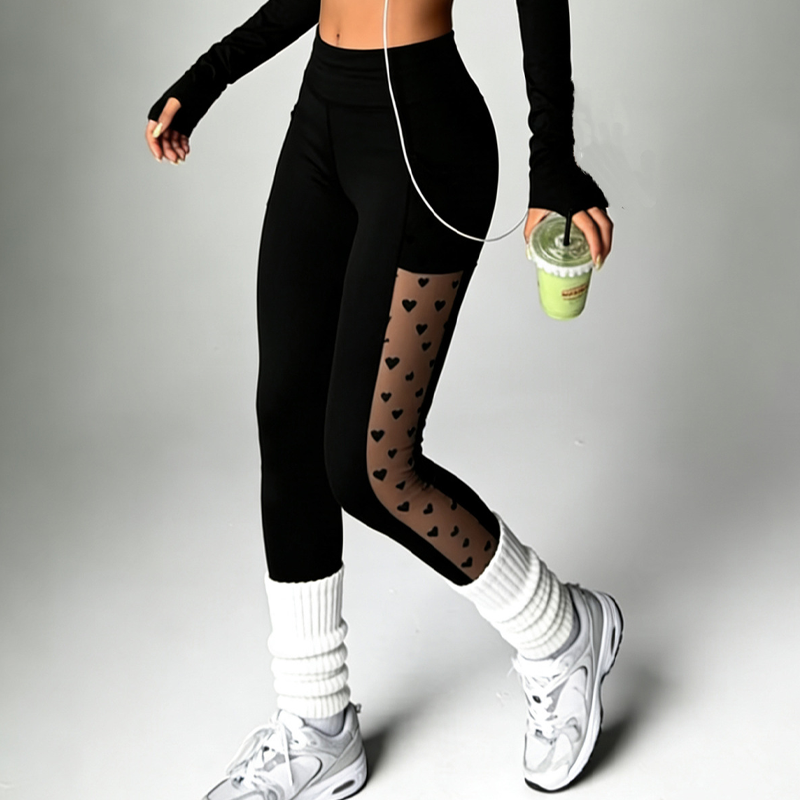 🧘New arrival 50% OFF!💕 Women's Mesh High Waist Yoga Pants – Tummy Control, Side Pocket & Butt-Lifting 🍑