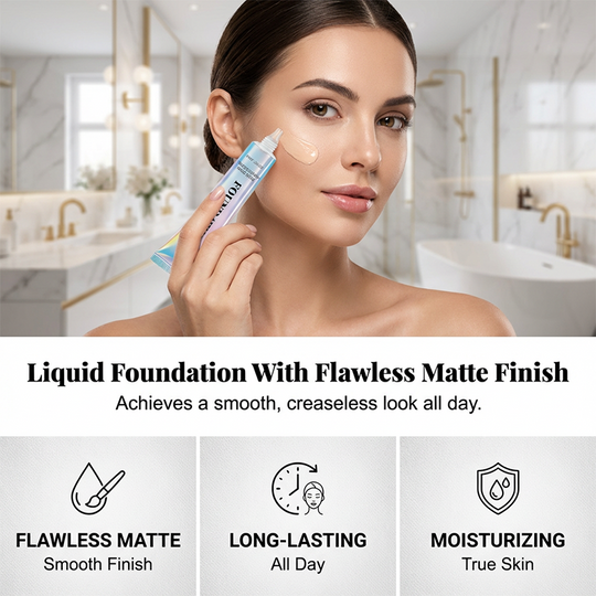 🔥Long-Lasting Matte Liquid Foundation for a Flawless Look