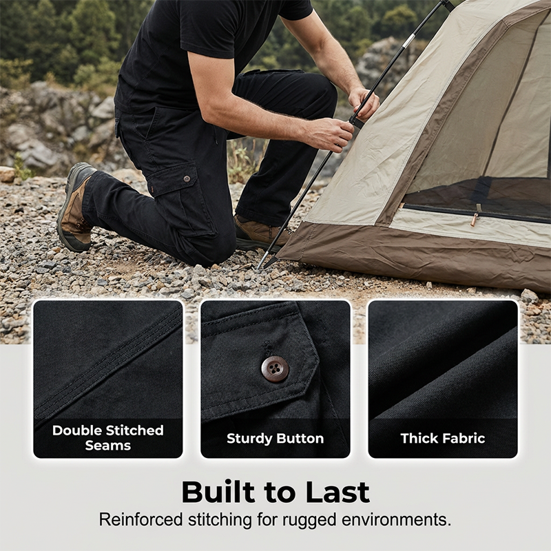 👖50% OFF!🛠️ Men's Cotton Cargo Tactical Pants – Multi-Pocket, Reinforced Construction & Adjustable Waist 🔧