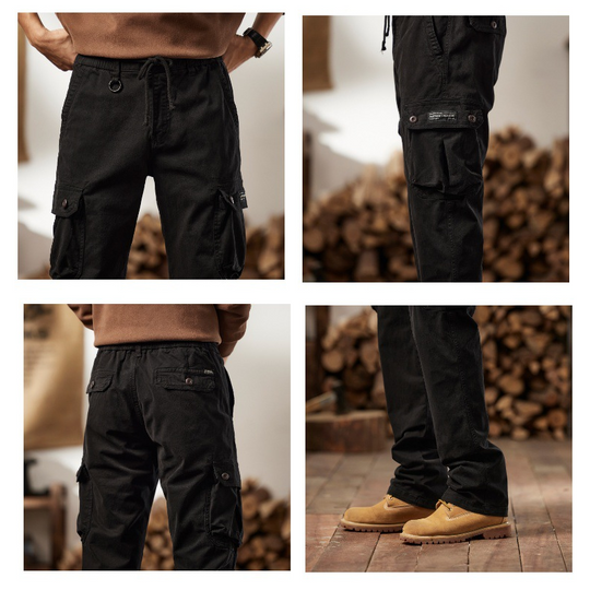 👖50% OFF!🛠️ Men's Cotton Cargo Tactical Pants – Multi-Pocket, Reinforced Construction & Adjustable Waist 🔧